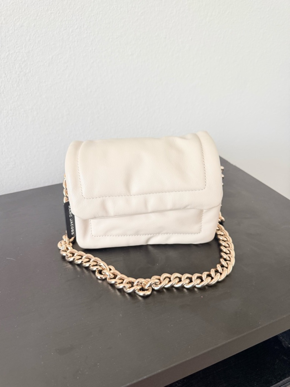 Marc Jacobs Mini Pillow Bag Cream Leather Crossbody
